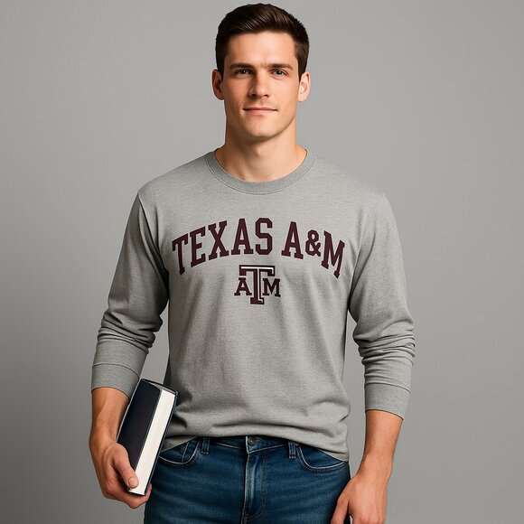 adidas Other - Texas A&M Aggies Medium Gray Long Sleeve Shirt Collegiate Preppy University Y2K